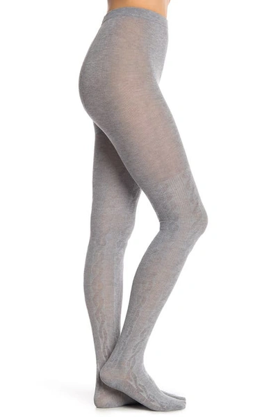 Hue Cable Sweater Tight In Charcoal Heather