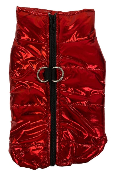 Dogs Of Glamour Puffy Vest Red