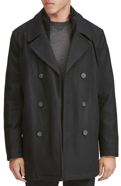 Marc New York Men's Burnett Double-breasted Wool-blend Coat Jacket In Black