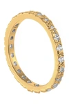 Cz By Kenneth Jay Lane Cz Band Ring In Clear/gold