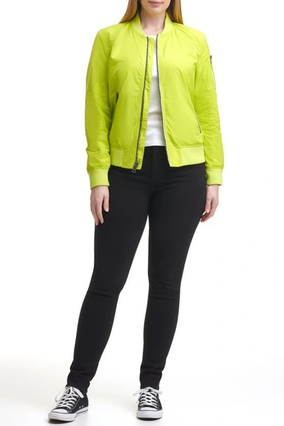 Levi's Bomber Jacket In Lime Punch Lp5