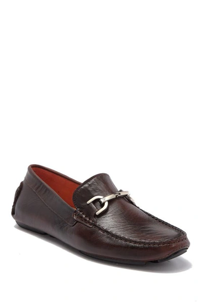 Donald Pliner Victor Leather Driver Loafer In Brown