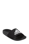 Adidas Originals Kids' Adilette Shower Sport Slide In Black/ White