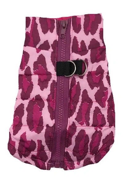 Dogs Of Glamour Large Rose Leopard Vest In Black/gold