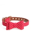 Dogs Of Glamour Large Red/white Polka Dot Collar