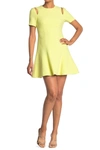 Cinq À Sept Alyssa Shoulder Cutout Mini Dress In Lemon Grass