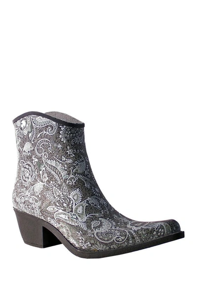 Nomad Wrangler Rain Bootie In Black/white Paisley