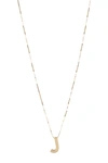 KARAT RUSH 14K YELLOW GOLD BLOCK LETTER INITIAL PENDANT NECKLACE