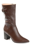 Journee Collection Wilo Vegan Leather Boot In Brown