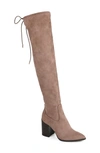 Journee Collection Paras Over-the-knee Boot In Taupe