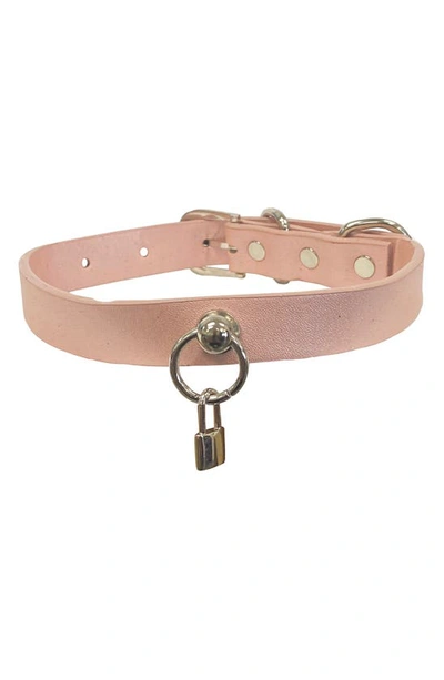 Dogs Of Glamour Ryan Lock Collar In Pink