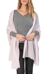 Amicale Cashmere Light Weight Wrap In Blush