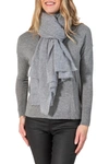 Amicale Cashmere Light Weight Wrap In Grey