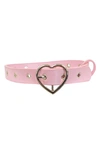 Dogs Of Glamour Wagner Heart White Collar In Pink