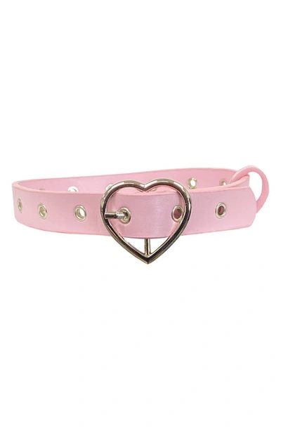 Dogs Of Glamour Wagner Heart White Collar In Pink
