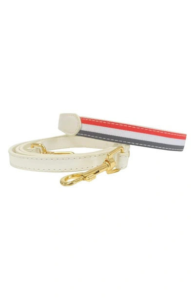 Dogs Of Glamour Toulouse Luxury Collar & Leash Set In Red/ White/ Blue