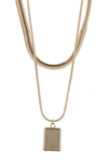 Nordstrom Rack Snake Chain Collar & Pendant Layered Necklace In Gold
