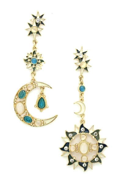 Eye Candy Los Angeles Sun & Moon Earrings In Multi Color