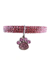 Dogs Of Glamour Pendant Paw Collar In Pink
