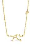 Sterling Forever 14k Gold Plated Station Constellation Pendant Necklace In Gold - Virgo
