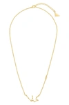 Sterling Forever 14k Gold Plated Station Constellation Pendant Necklace In Gold - Aquarius