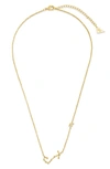 Sterling Forever 14k Gold Plated Station Constellation Pendant Necklace In Gold - Scorpio