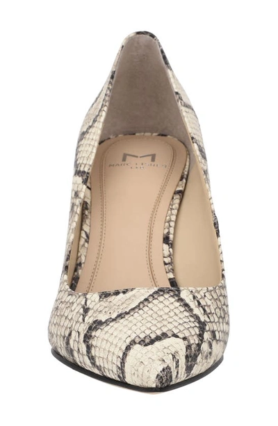 Marc Fisher Ltd Zala Block Heel Pump In Cream Multi Leather