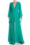 Meghan La Sunset Maxi Dress In Emerald