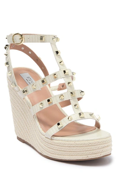 Steve Madden Scout Cage Studded Espadrille Wedge Sandal In