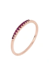 Bony Levy Gemstone Stacking Ring In 18k Rose Gold