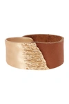 Saachi Camel Wild Ways Genuine Leather Bracelet In Brown