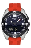Tissot T-touch Expert Solar Multifunction Smartwatch, 45mm In Red/ Black/ Silver