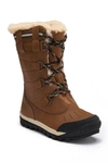 Bearpaw Desdemona Genuine Sheepskin Lined Lace-up Boot In Hickory Ii