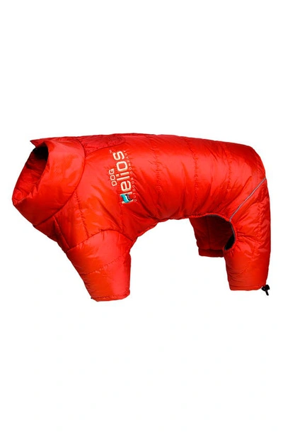 Pet Life Dog Helios ® Thunder-crackle Adjustable And Reflective Full-body Waded Winter Dog Jacket In Grenadine Red