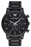Emporio Armani Luigi Chronograph Watch, 46mm In Black