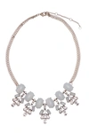 Olivia Welles Nicole Detail Necklace In Gold / Grey
