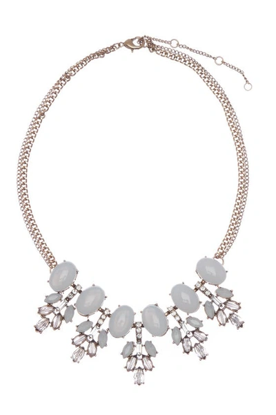 Olivia Welles Nicole Detail Necklace In Gold / Grey