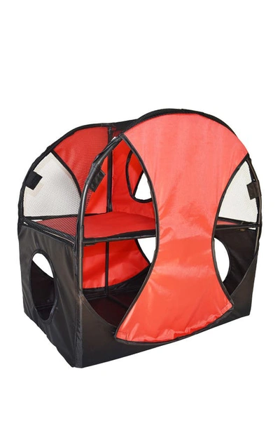 Petkit Red/black Kitty-play Obstacle Travel Collapsible Soft Folding Pet Cat House