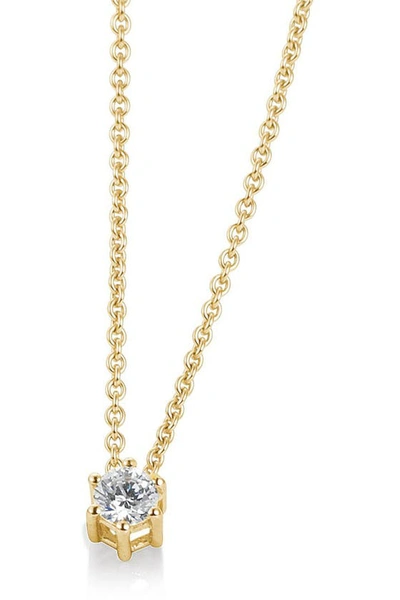 Breuning 14k Gold Diamond Solitaire Pendant Necklace