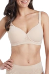 Company Ellen Tracy Seamless Curves Wire-free Bra In Sunbeige/latte