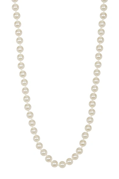 Nordstrom Rack Layered Imitation Pearl Necklace In White/ Silver