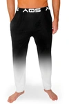 Aqs Ombrè Lounge Pants In Black/ White Ombre