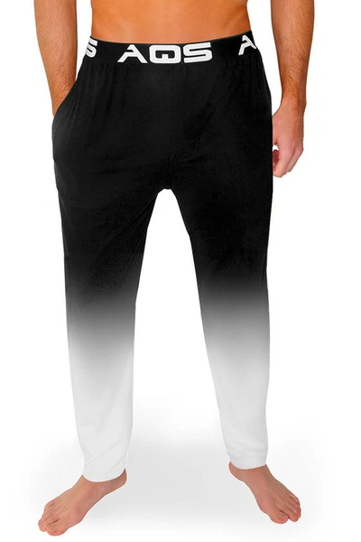 Aqs Ombrè Lounge Pants In Black/ White Ombre