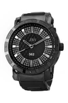 Jbw "562" Diamond Bracelet Watch, 50mm In Black