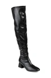 Journee Collection Melika Extra Wide Calf Foam Over-the-knee Boot In Black