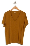 Madewell V-neck Short Sleeve T-shirt In Z/dnufoliagegreen