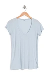 James Perse V-neck T-shirt In Grey Glacier
