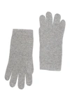 Portolano Solid Cashmere Gloves In Light Heather Grey
