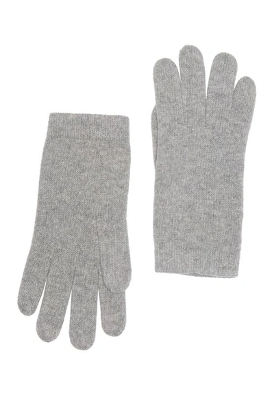 Portolano Solid Cashmere Gloves In Light Heather Grey
