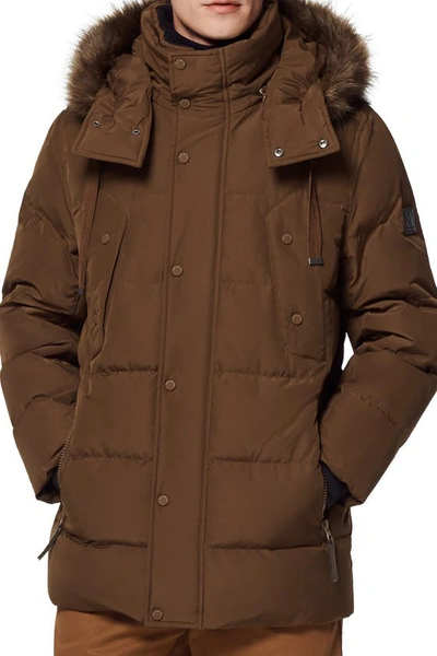 Andrew Marc Gattaca Parka With Detachable Hood In Cappuccino
